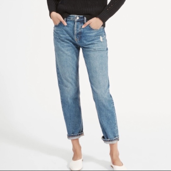 Everlane Denim - Everlane O-S Relaxed Boyfriend Button Fly Jean Size 28 Medium Wash